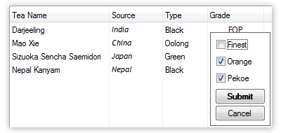 Custom Embedded Control in List View for Editing