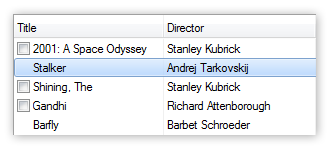 Show or hide checkboxes for specific listview items