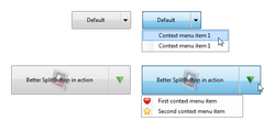Better SplitButton (Dropdown button) for .NET overview