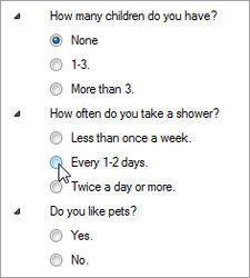 Radio Buttons